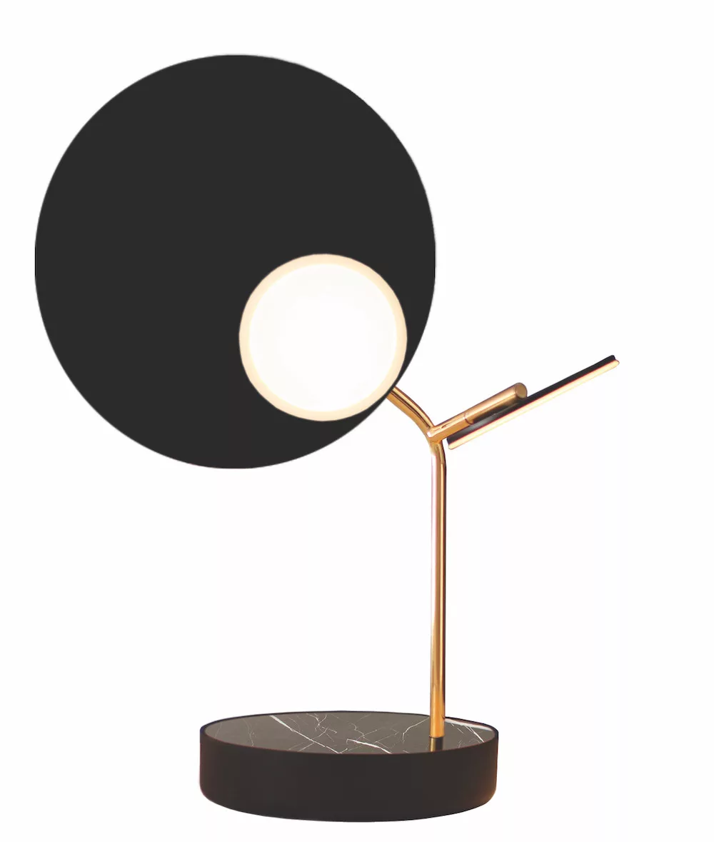 Lampe à poser Ballon noir LED au design scandinave par Tunto