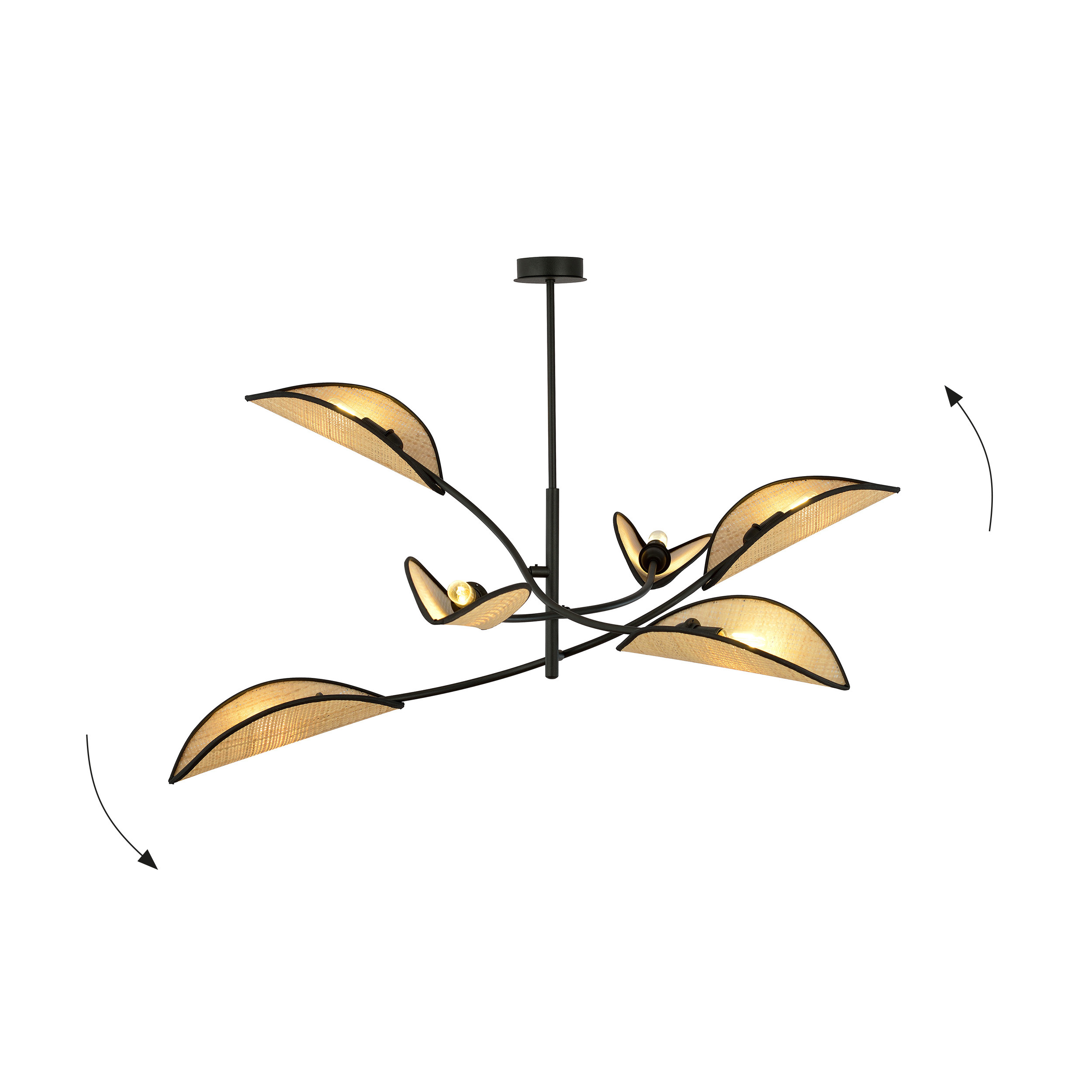 Plafonnier Tulipe 6 en métal au design contemporain par Emibig
