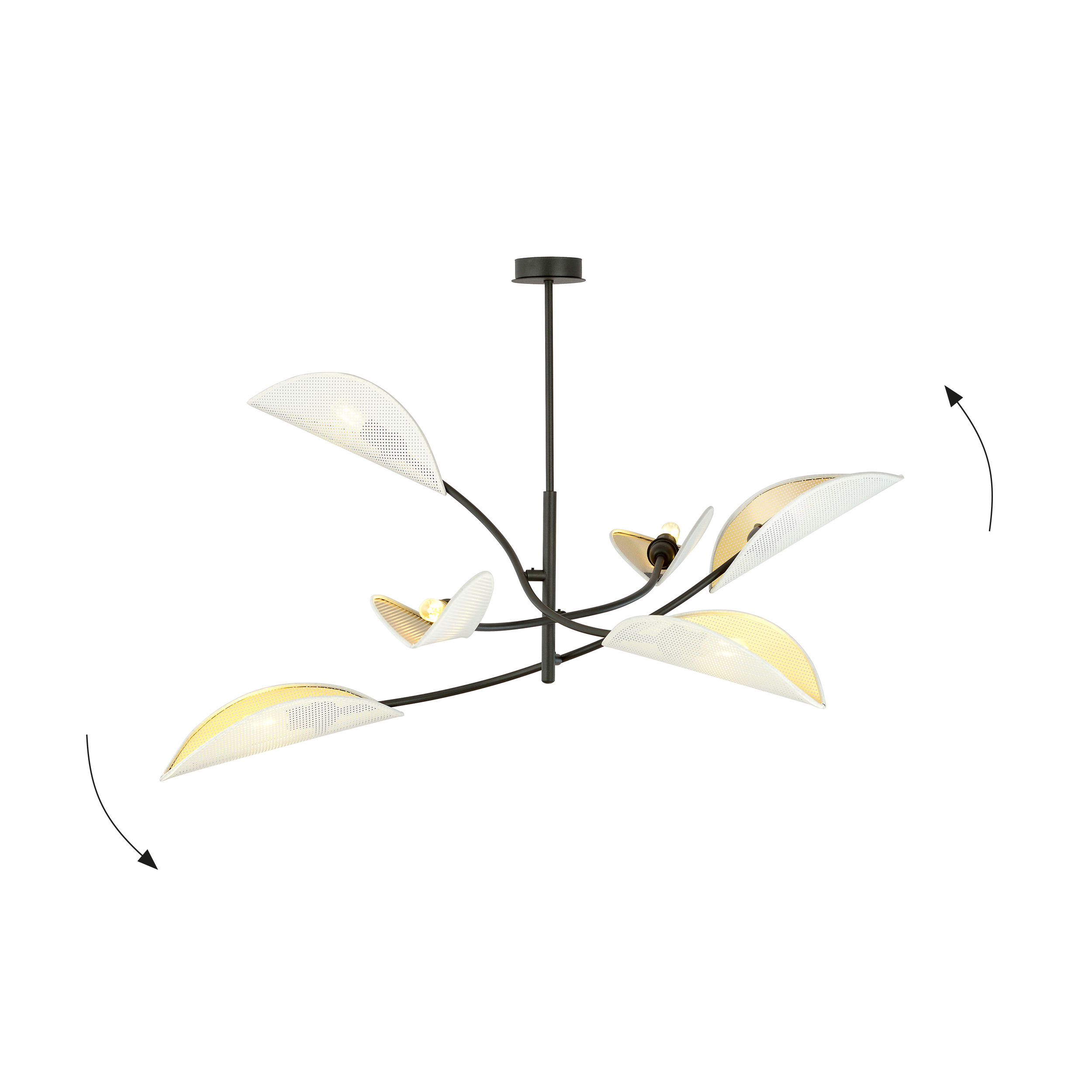 Plafonnier Tulipe 6 en métal au design contemporain par Emibig