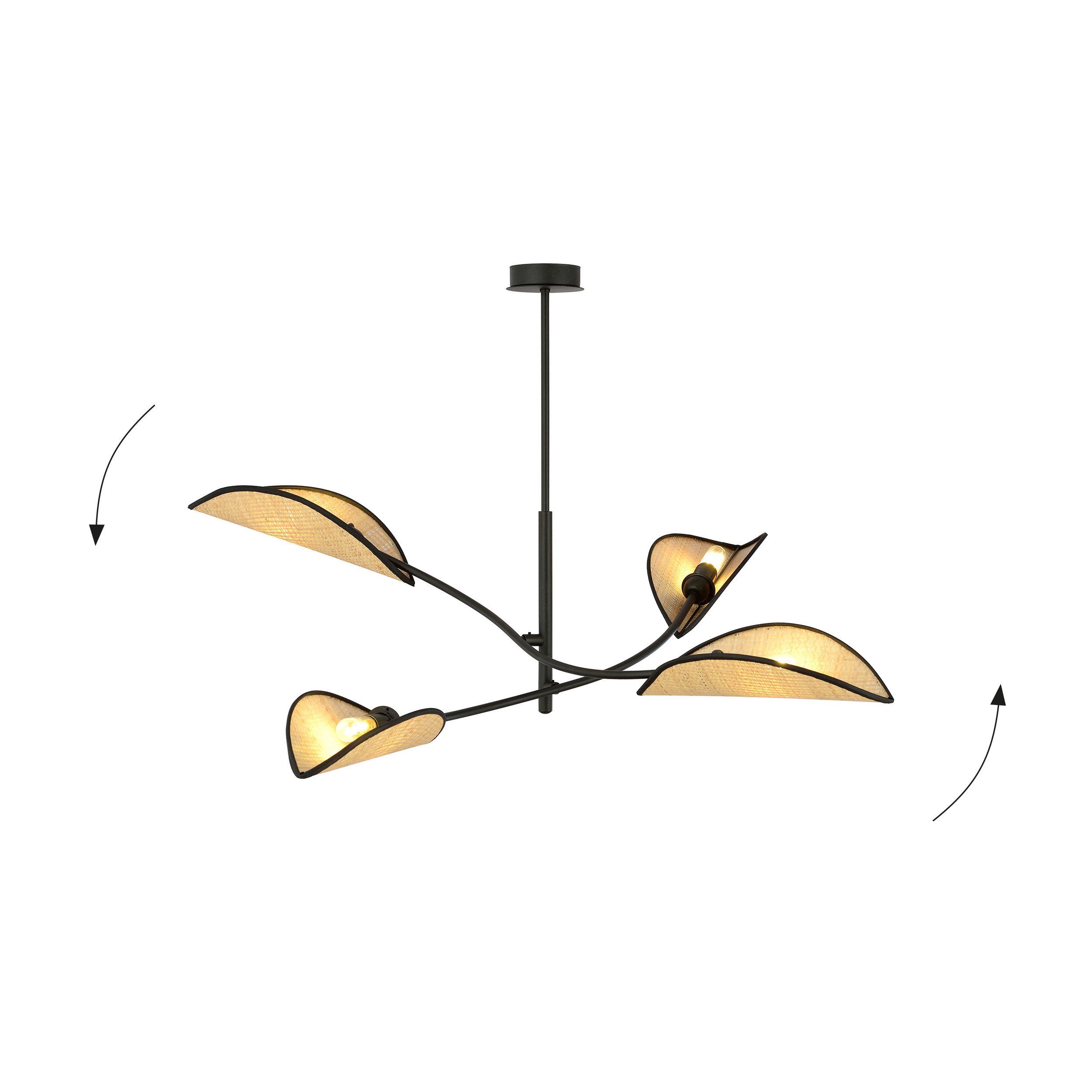 Plafonnier Tulipe 4 en métal au design contemporain par Emibig