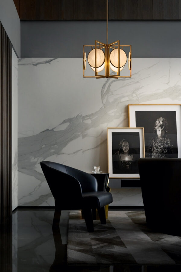 Suspension Marmo XL en métal au design vintage par Maytoni