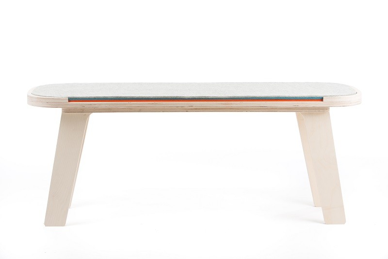 Banc d'intérieur contemporain Slim Touch en bois Banc d'intérieur contemporain Slim Touch en bois
