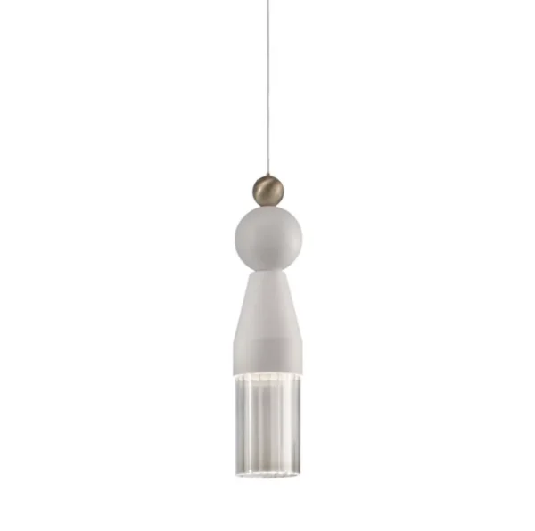 Suspension Nappe N0 en métal et verre par Marco Zito X Masiero