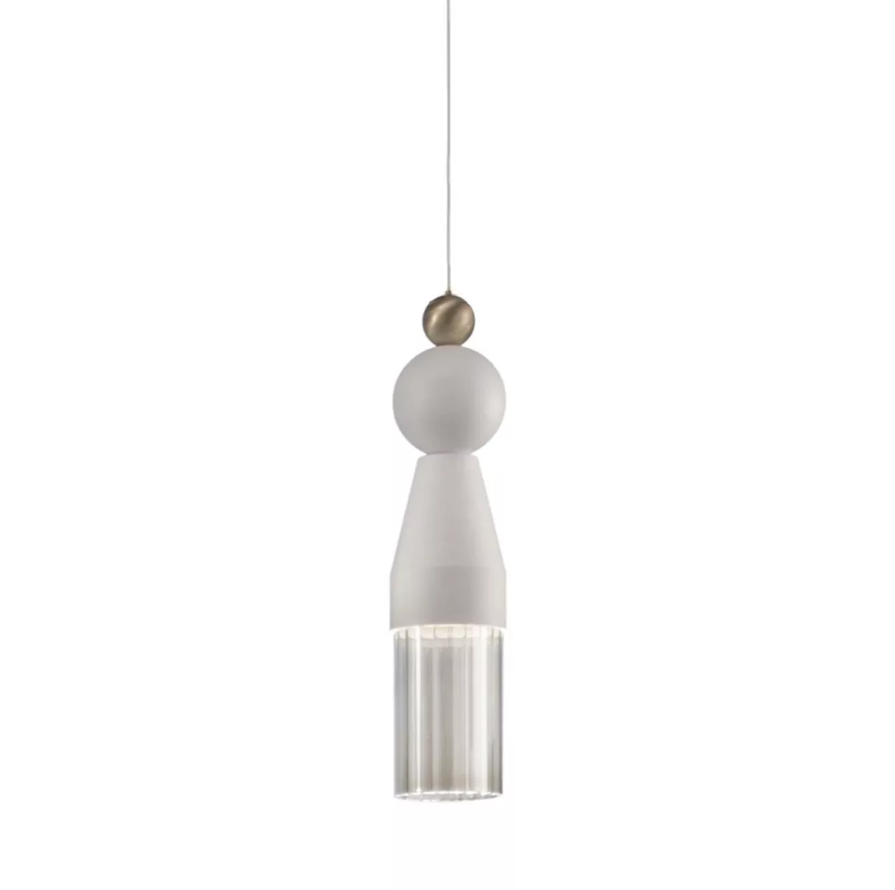 Suspension Nappe N0 en métal et verre par Marco Zito X Masiero