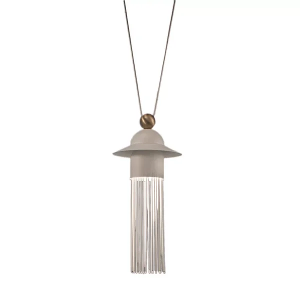 Suspension Nappe N1 en métal et verre par Marco Zito X Masiero