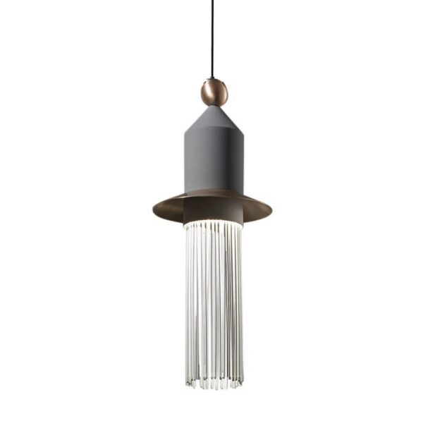 Suspension Nappe N2 en métal et verre par Marco Zito X Masiero