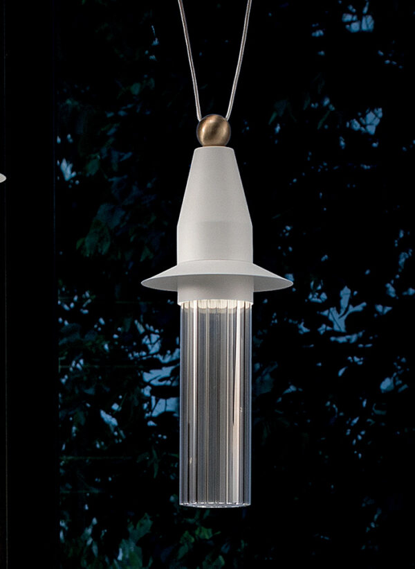Suspension Nappe N5 en métal et verre par Marco Zito X Masiero