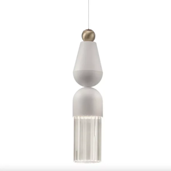 Suspension Nappe N7 en métal et verre par Marco Zito X Masiero