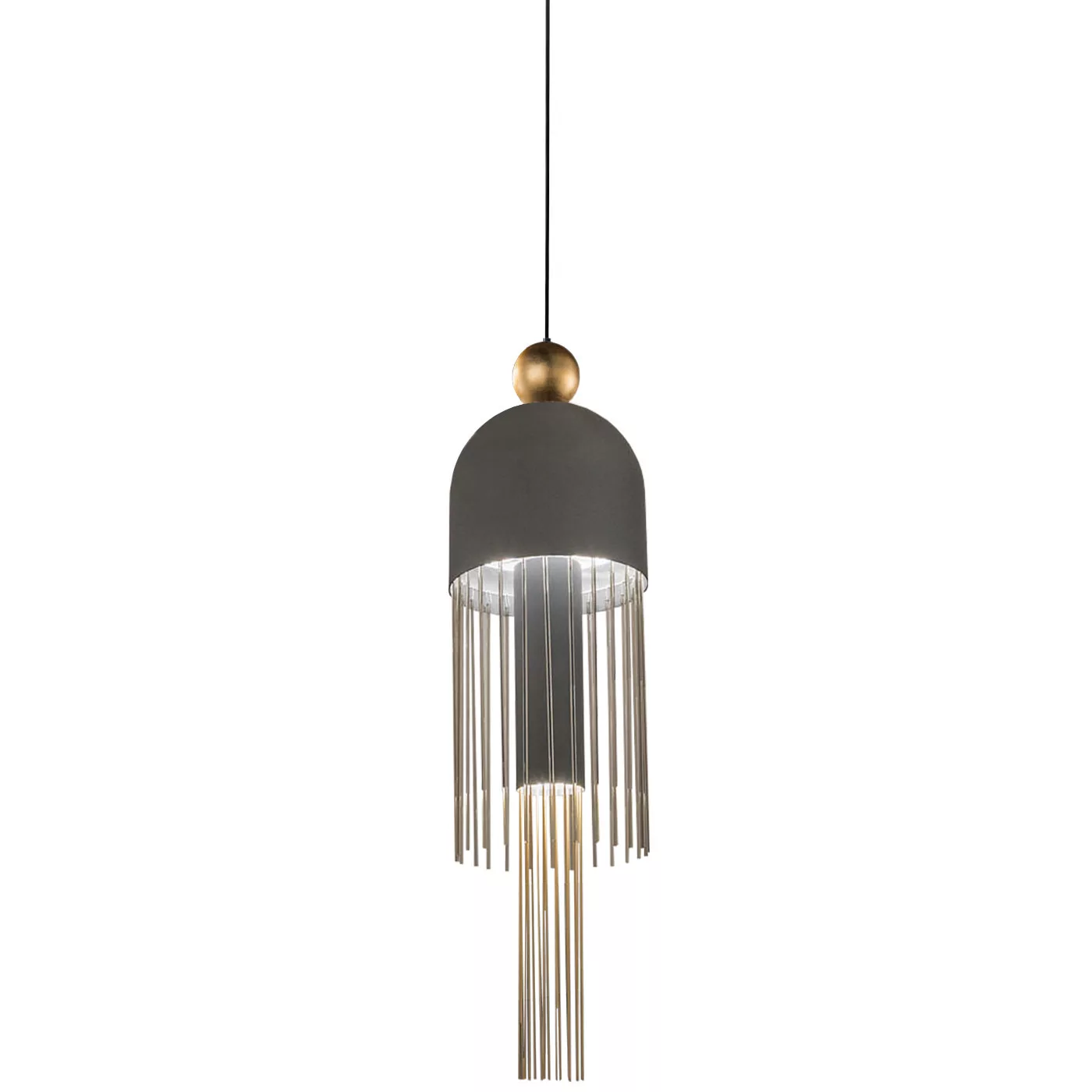 Suspension Nappe XL2 en métal et verre par Marco Zito X Masiero
