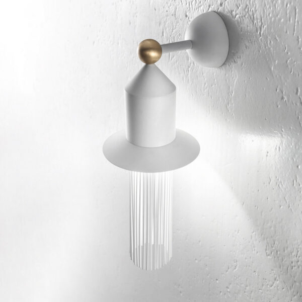Applique Nappe N2 en métal et verre par Marco Zito X Masiero