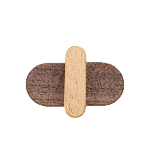 Patère murale Woody 14 au design naturel en bois naturel