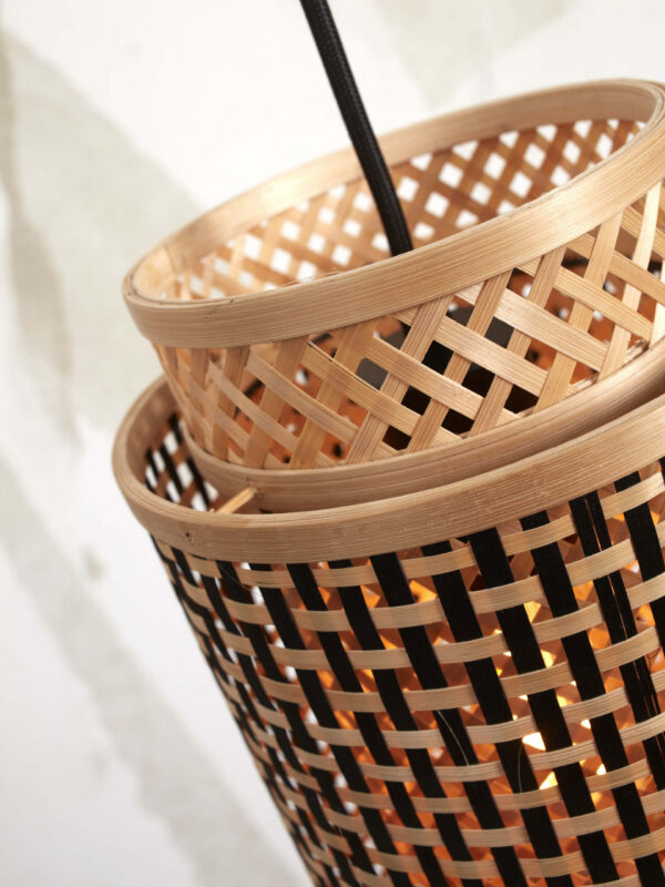 Suspension Bhutan avec abat-jour en Bambou naturel au design naturel par Good & Mojo