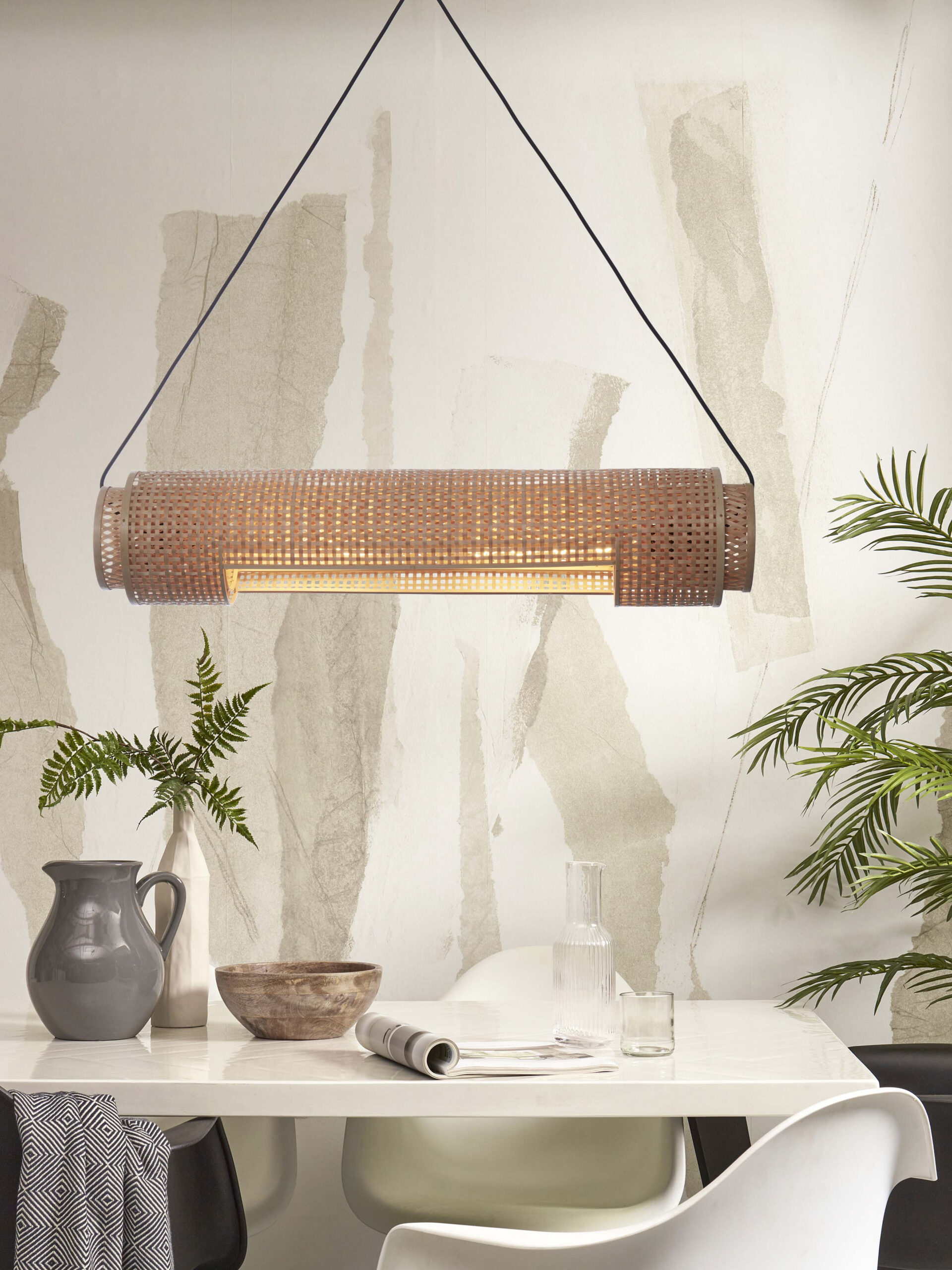 Suspension Bhutan L avec abat-jour en Bambou naturel au design naturel par Good & Mojo Suspension Bhutan L avec abat-jour en Bambou naturel au design naturel par Good & Mojo