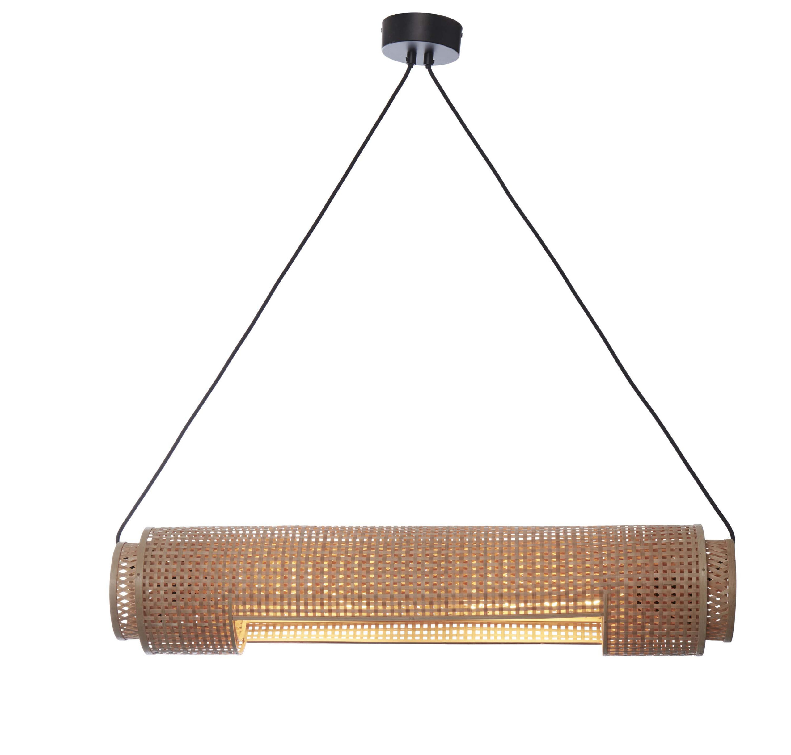Suspension Bhutan L avec abat-jour en Bambou naturel au design naturel par Good & Mojo