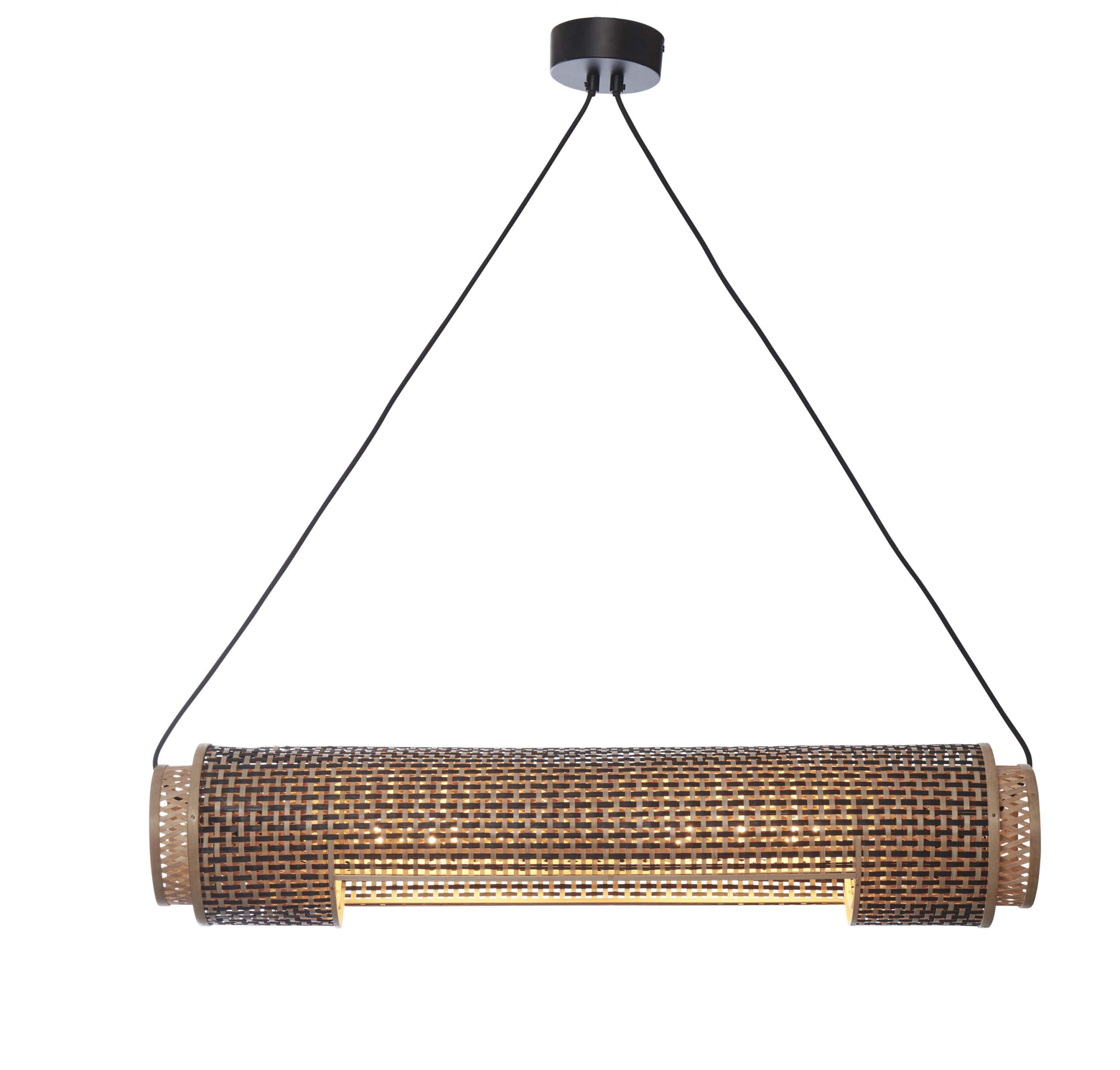 Suspension Bhutan L avec abat-jour en Bambou naturel au design naturel par Good & Mojo