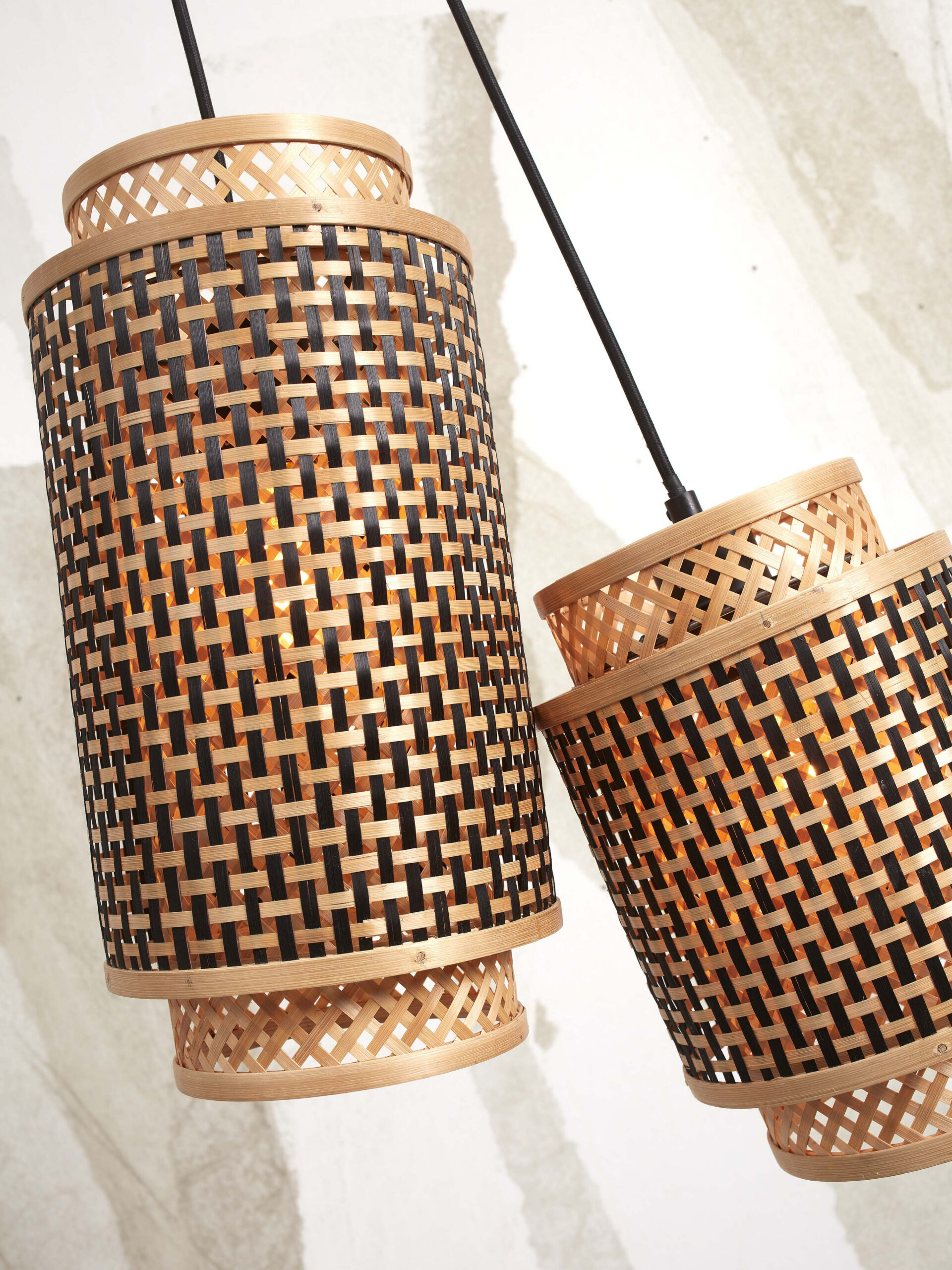 Suspension bouquet Bhutan 2 avec abat-jour en Bambou naturel au design naturel par Good & Mojo