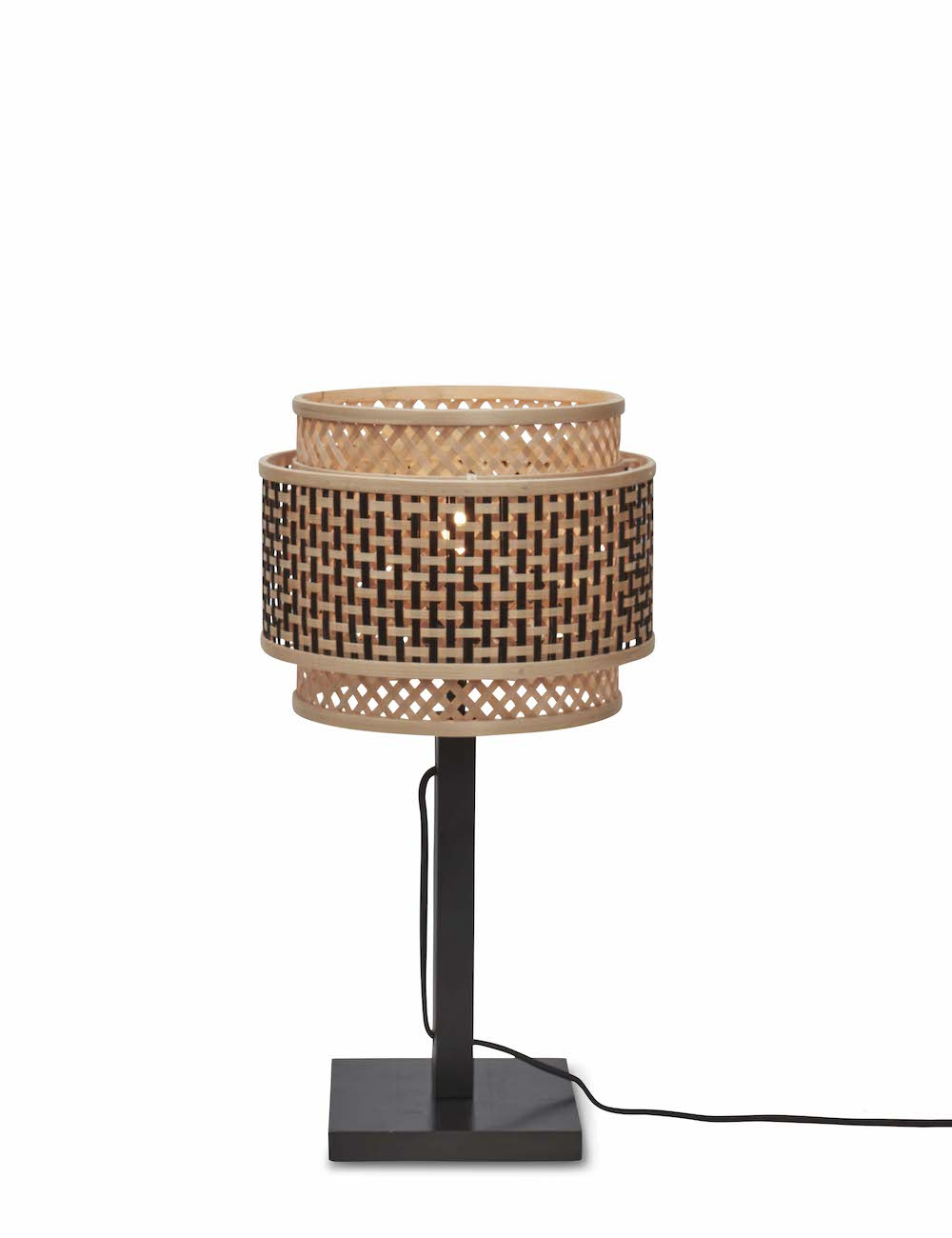 Lampe à poser Bhutan avec abat-jour en Bambou naturel au design naturel par Good & Mojo Lampe à poser Bhutan avec abat-jour en Bambou naturel au design naturel par Good & Mojo