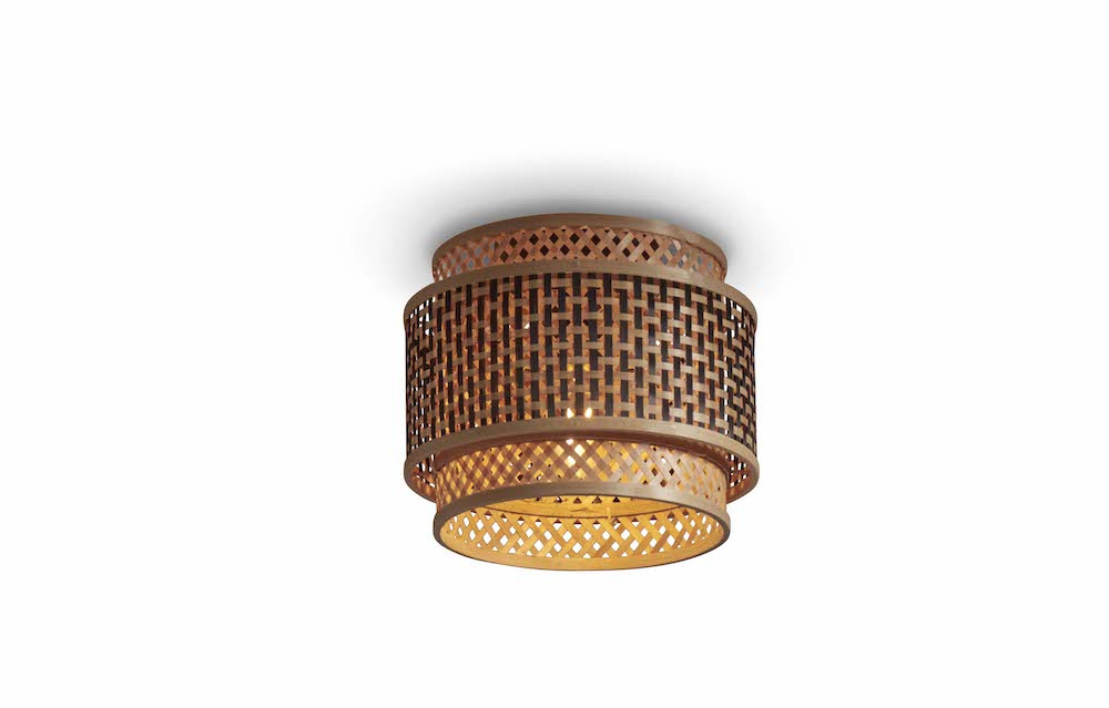 Plafonnier Bhutan avec abat-jour en Bambou naturel au design naturel par Good & Mojo