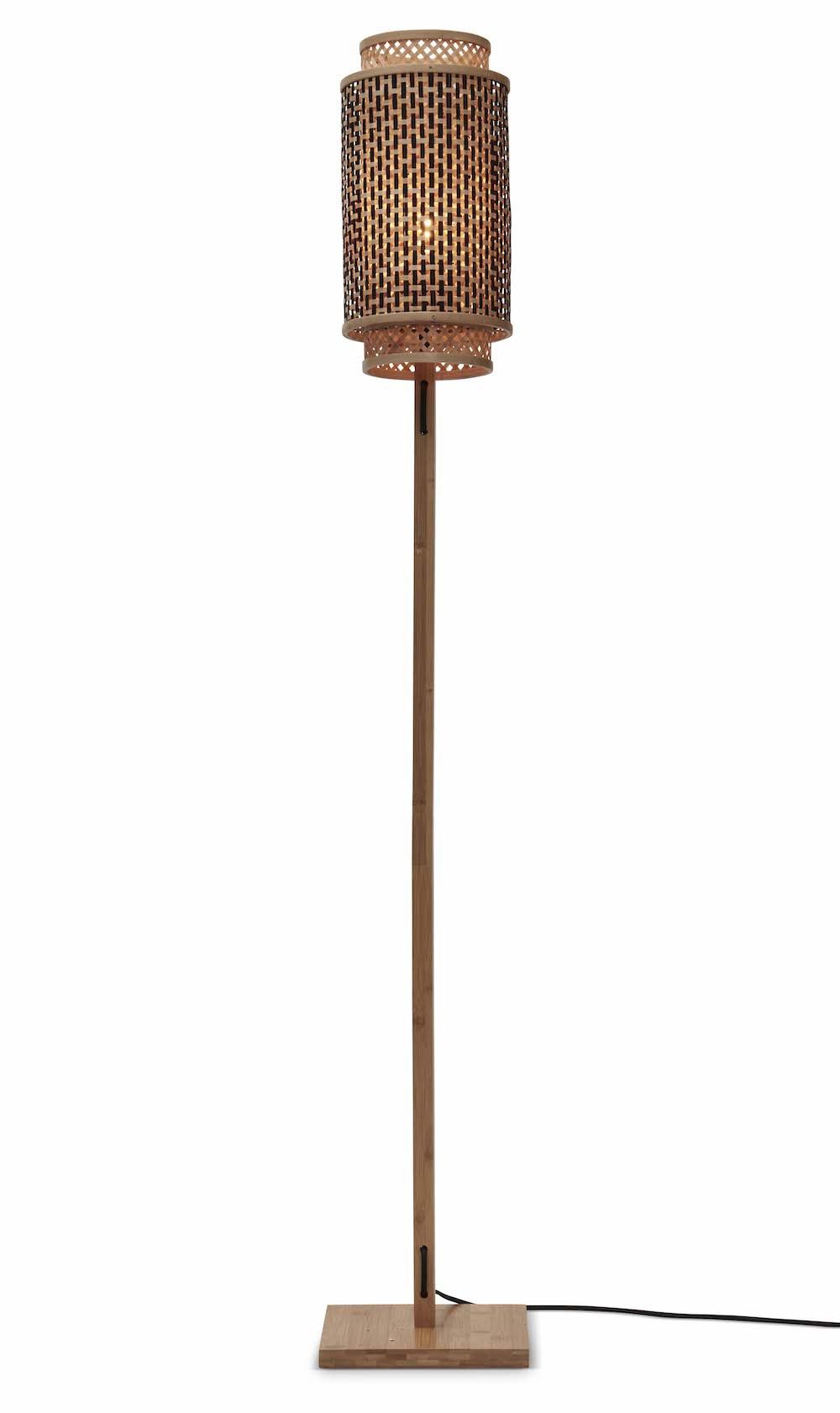 Lampadaire Bhutan avec abat-jour en Bambou naturel au design naturel par Good & Mojo