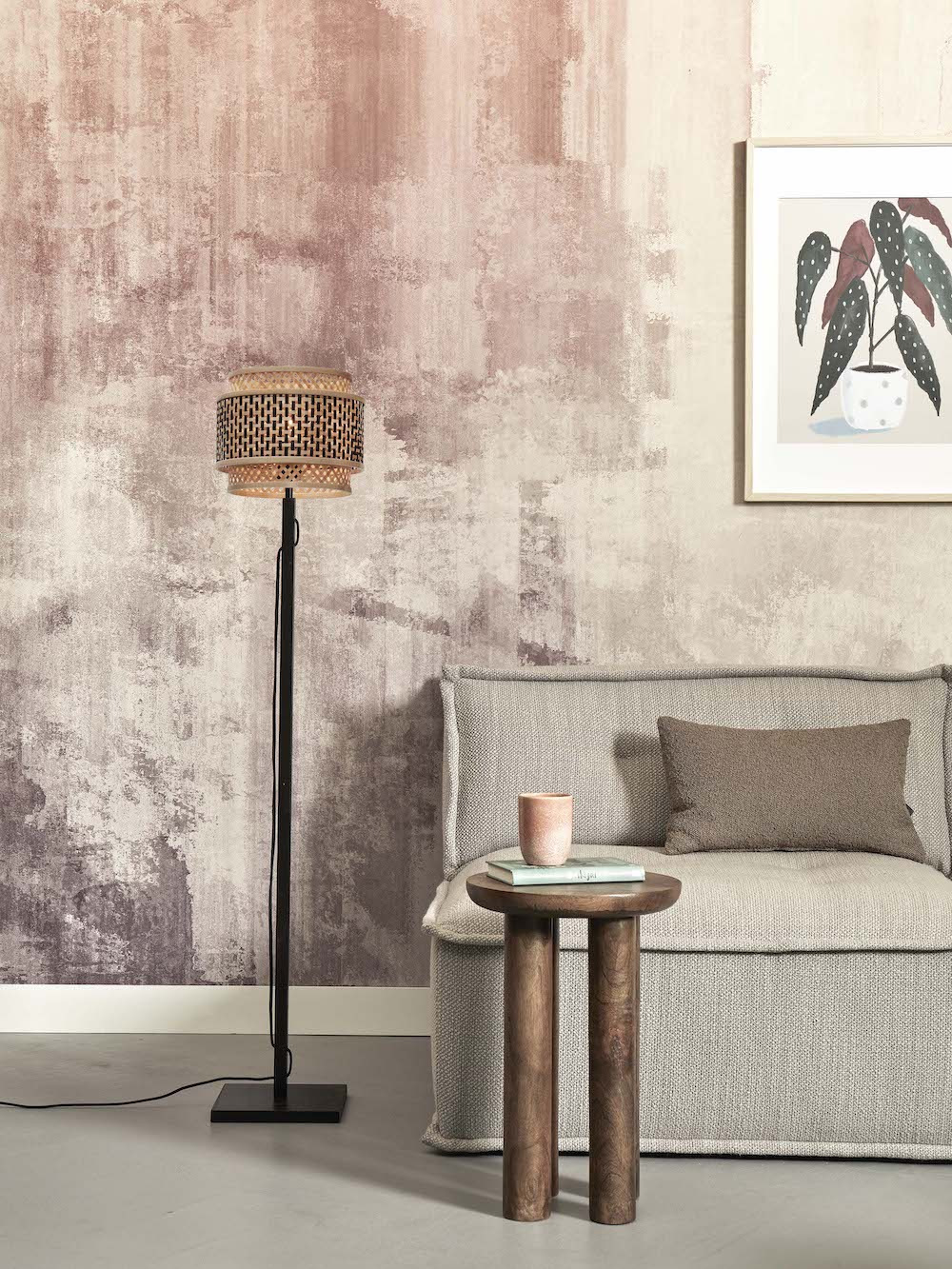 Lampadaire Bhutan avec abat-jour en Bambou naturel au design naturel par Good & Mojo Lampadaire Bhutan avec abat-jour en Bambou naturel au design naturel par Good & Mojo