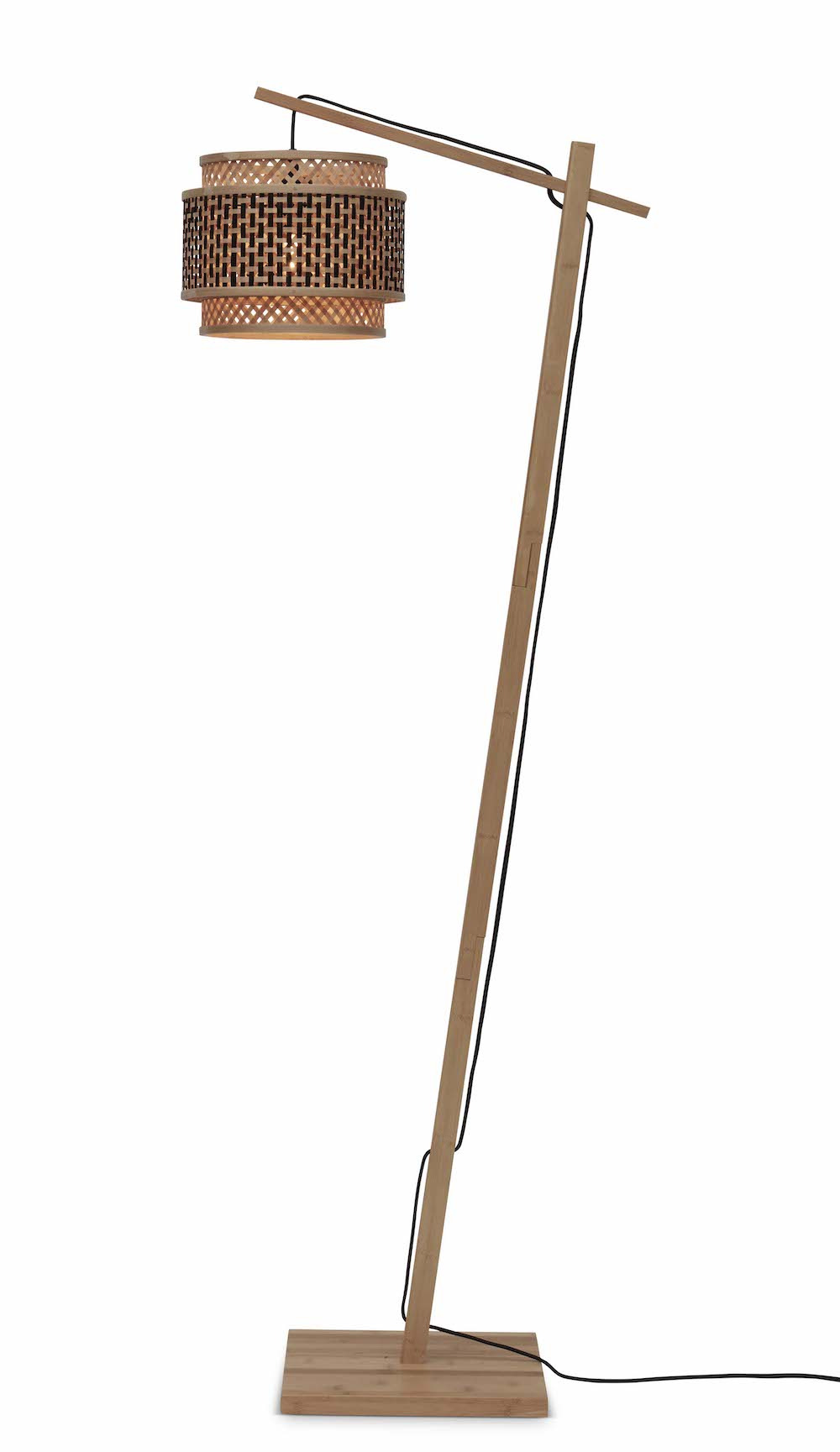 Lampadaire Bhutan FS avec abat-jour en Bambou naturel au design naturel par Good & Mojo