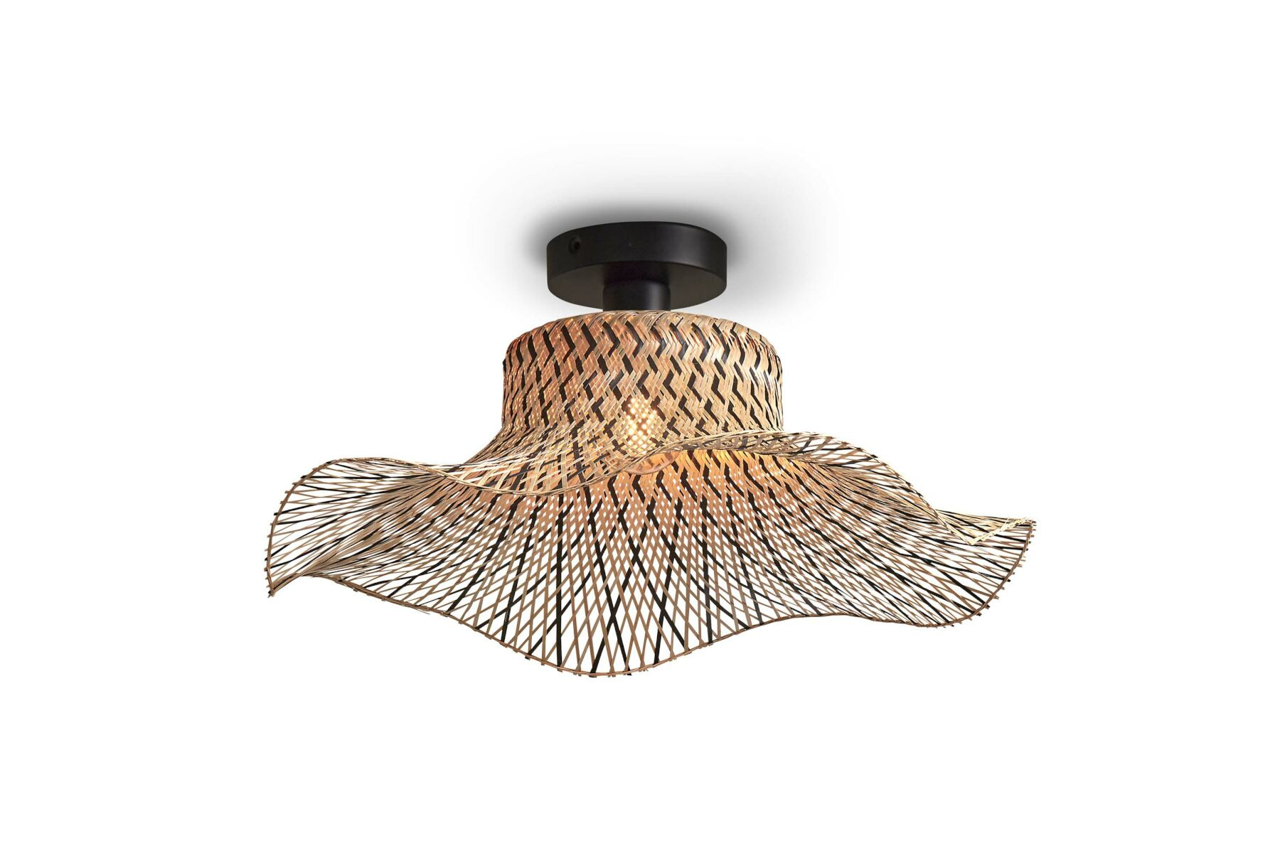 Plafonnier Ibiza en bamboo au design naturel par Good & Mojo