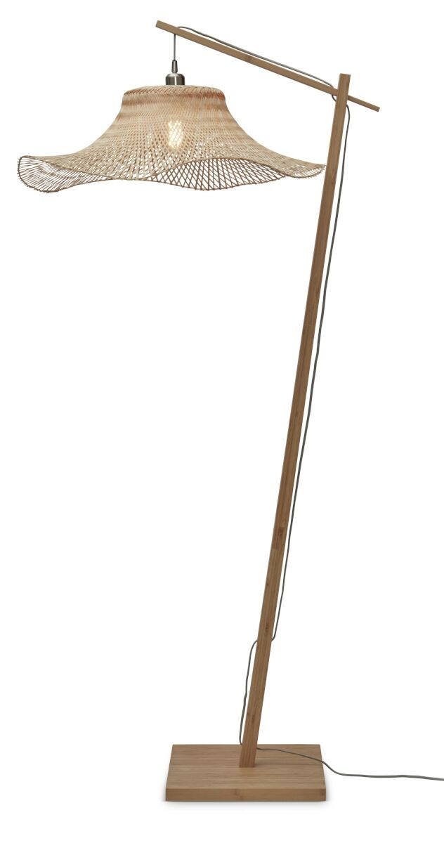 Lampadaire Ibiza avec abat-jour en Bambou naturel au design naturel par Good & Mojo