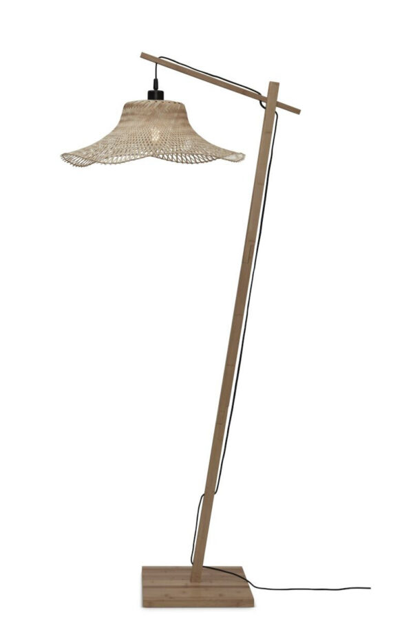 Lampadaire Ibiza avec abat-jour en Bambou naturel au design naturel par Good & Mojo