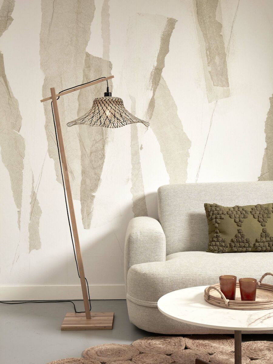 Lampadaire Ibiza avec abat-jour en Bambou naturel au design naturel par Good & Mojo Lampadaire Ibiza avec abat-jour en Bambou naturel au design naturel par Good & Mojo
