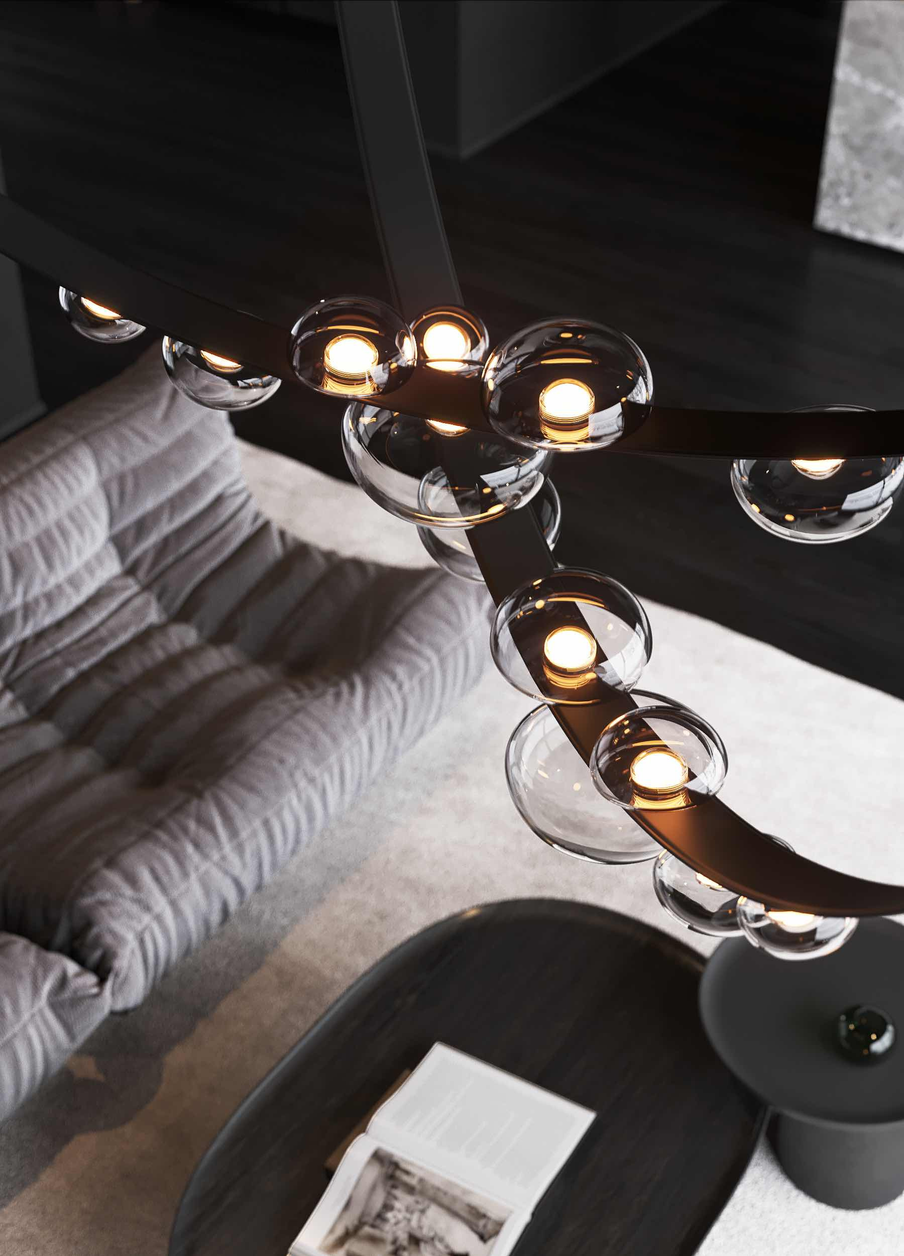 Suspension Dew Drops en cuir par Boris Klimek x Bomma Suspension Dew Drops en cuir par Boris Klimek x Bomma