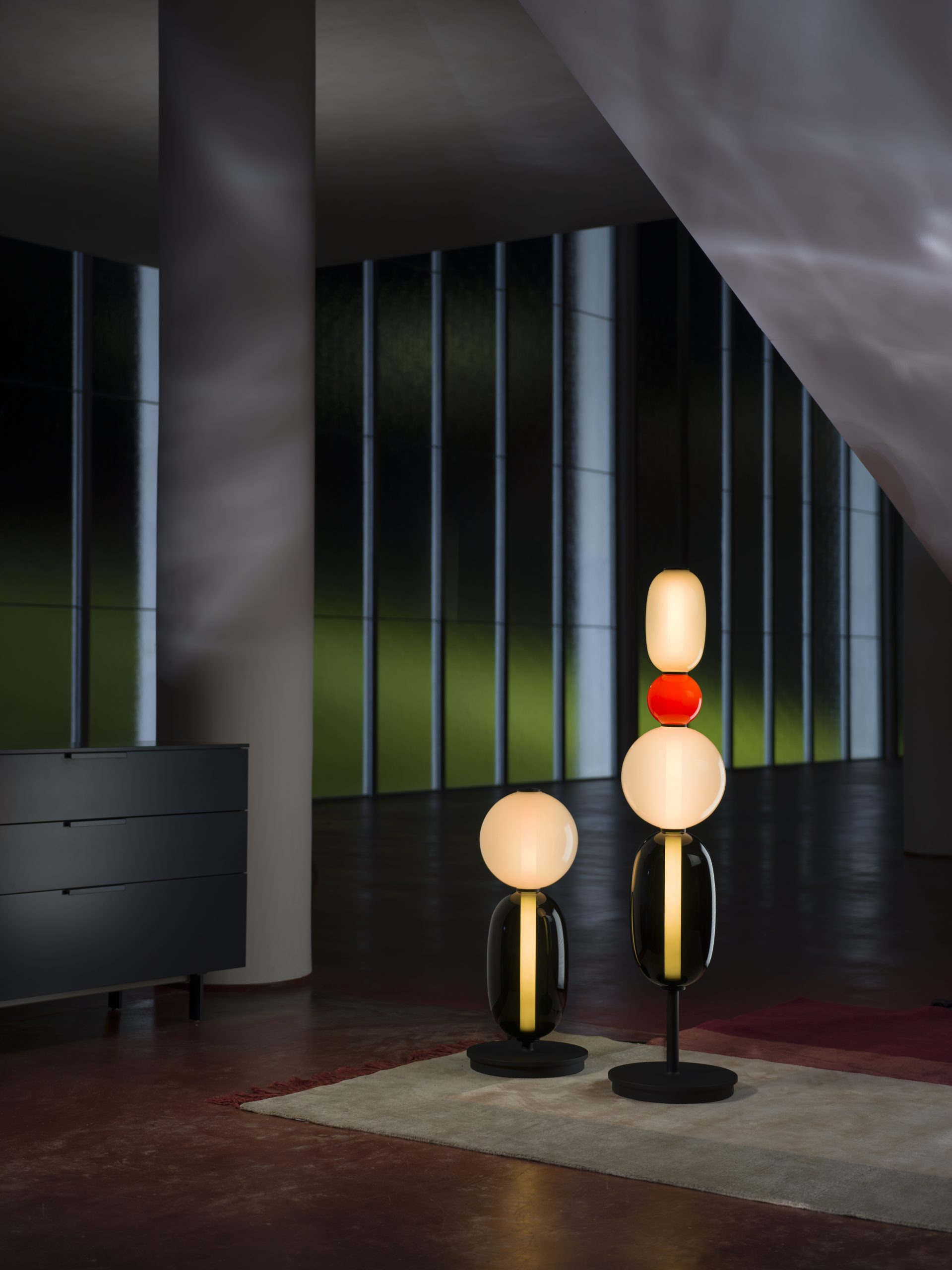 Lampadaire Pebbles L configuration 1 par Boris Klimek x Bomma