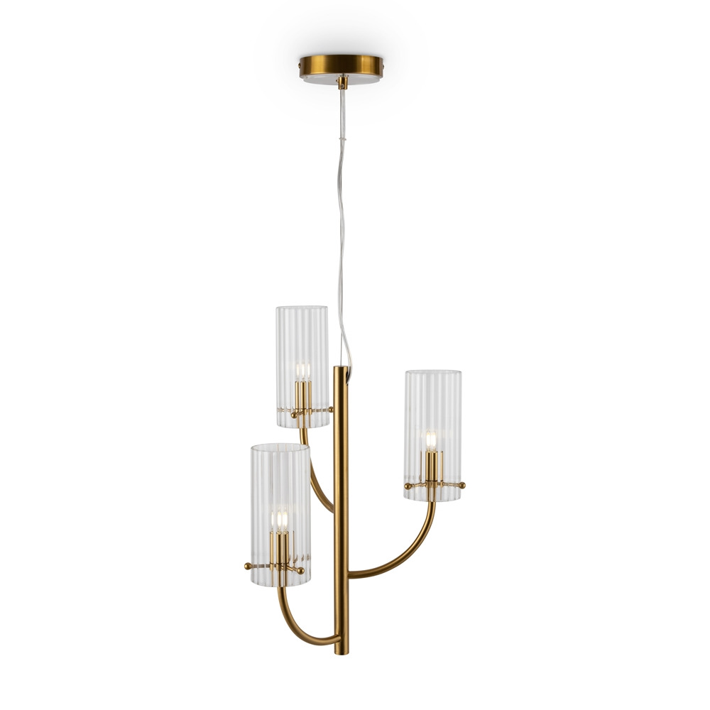 Suspension Arco en métal et verre au design vintage par Maytoni