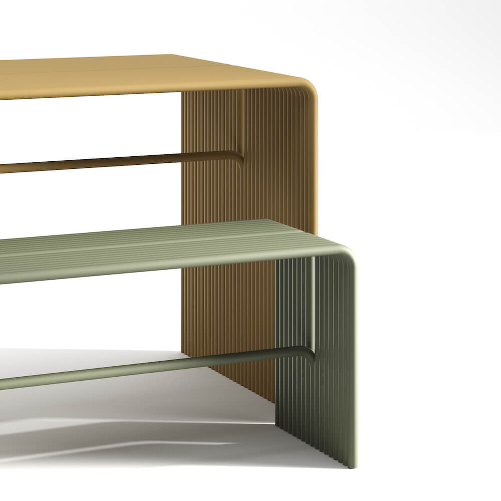 Table extérieur Tube en aluminium par Rostyslav Sorokovyi x Joyf Design