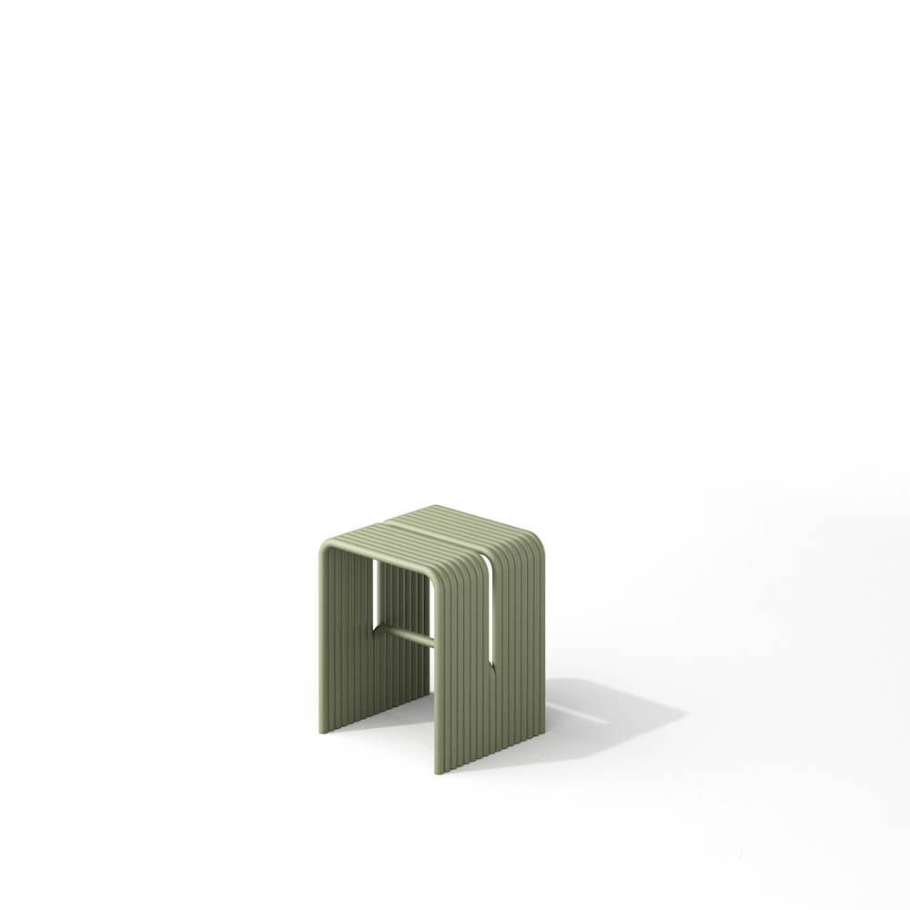 Tabouret extérieur Tube en aluminium par Rostyslav Sorokovyi x Joyf Design