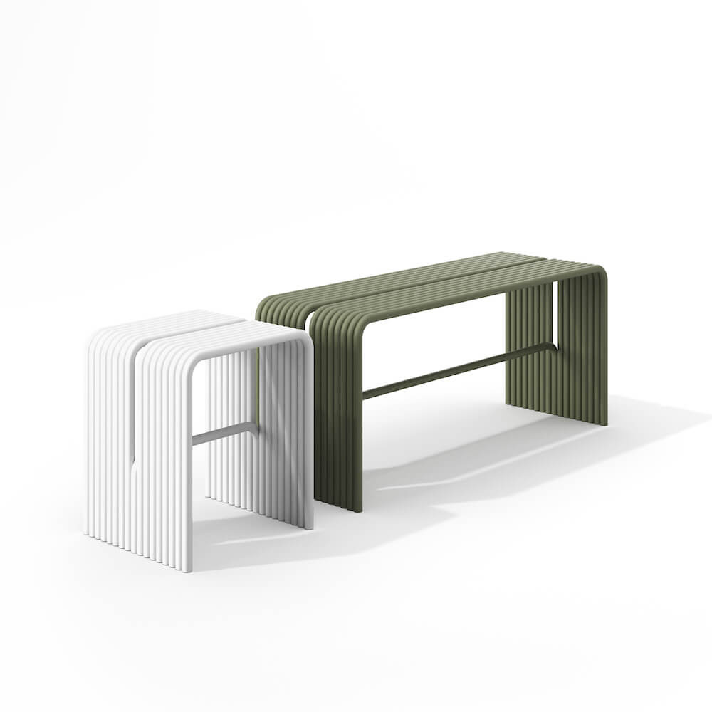 Tabouret extérieur Tube en aluminium par Rostyslav Sorokovyi x Joyf Design Tabouret extérieur Tube en aluminium par Rostyslav Sorokovyi x Joyf Design