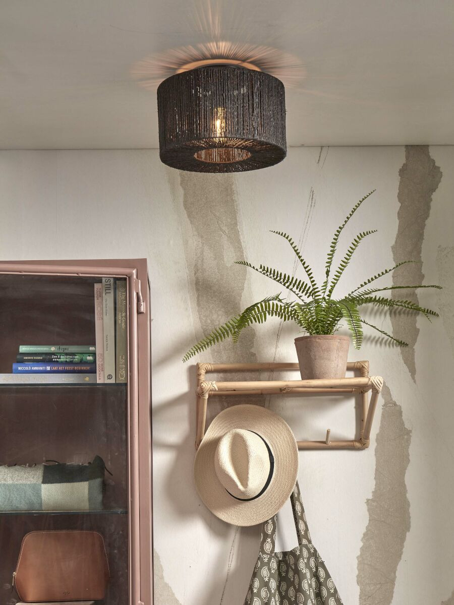 Plafonnier Iguazu Mini en jute au design naturel par Good & Mojo