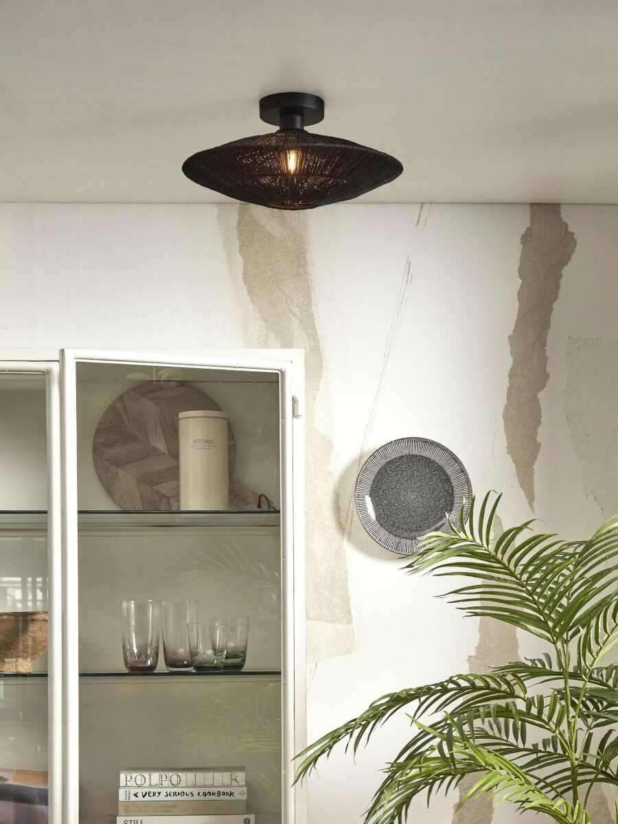 Plafonnier Iguazu Disc en jute au design naturel par Good & Mojo Plafonnier Iguazu Disc en jute au design naturel par Good & Mojo