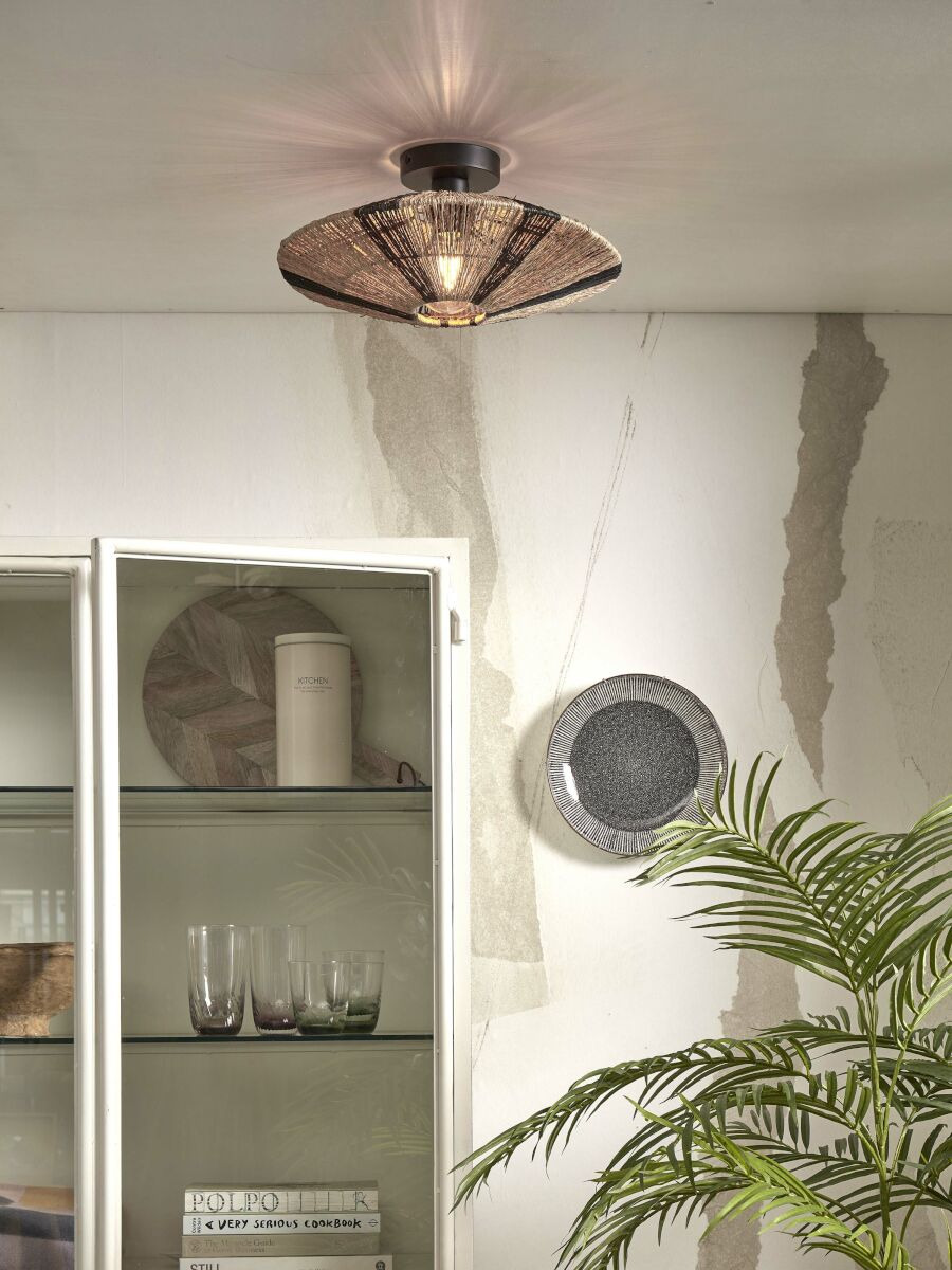 Plafonnier Iguazu Disc en jute au design naturel par Good & Mojo Plafonnier Iguazu Disc en jute au design naturel par Good & Mojo