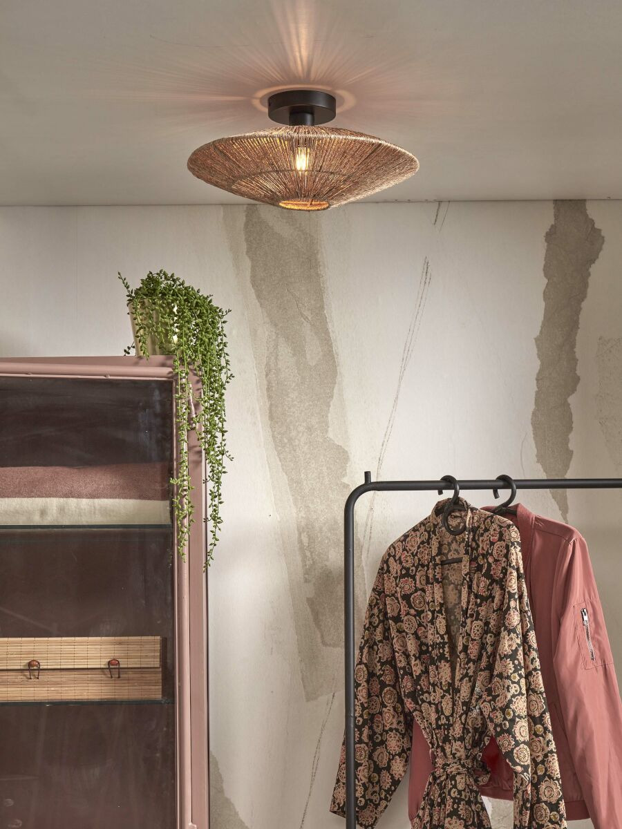 Plafonnier Iguazu Disc en jute au design naturel par Good & Mojo Plafonnier Iguazu Disc en jute au design naturel par Good & Mojo
