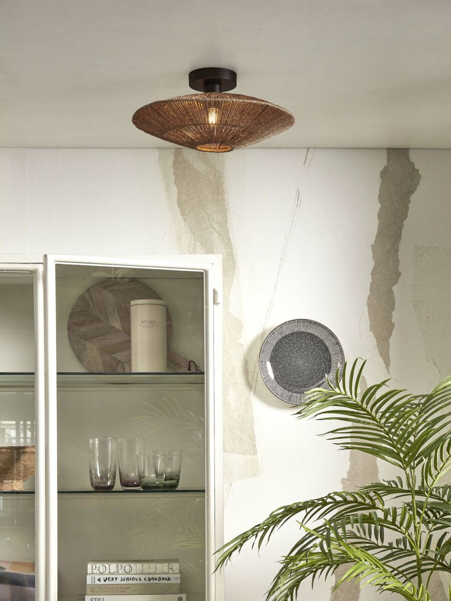 Plafonnier Iguazu Disc en jute au design naturel par Good & Mojo Plafonnier Iguazu Disc en jute au design naturel par Good & Mojo
