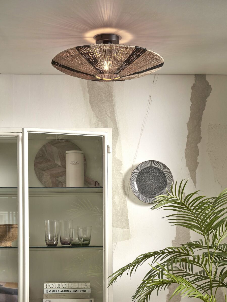 Plafonnier Iguazu Disc en jute au design naturel par Good & Mojo Plafonnier Iguazu Disc en jute au design naturel par Good & Mojo