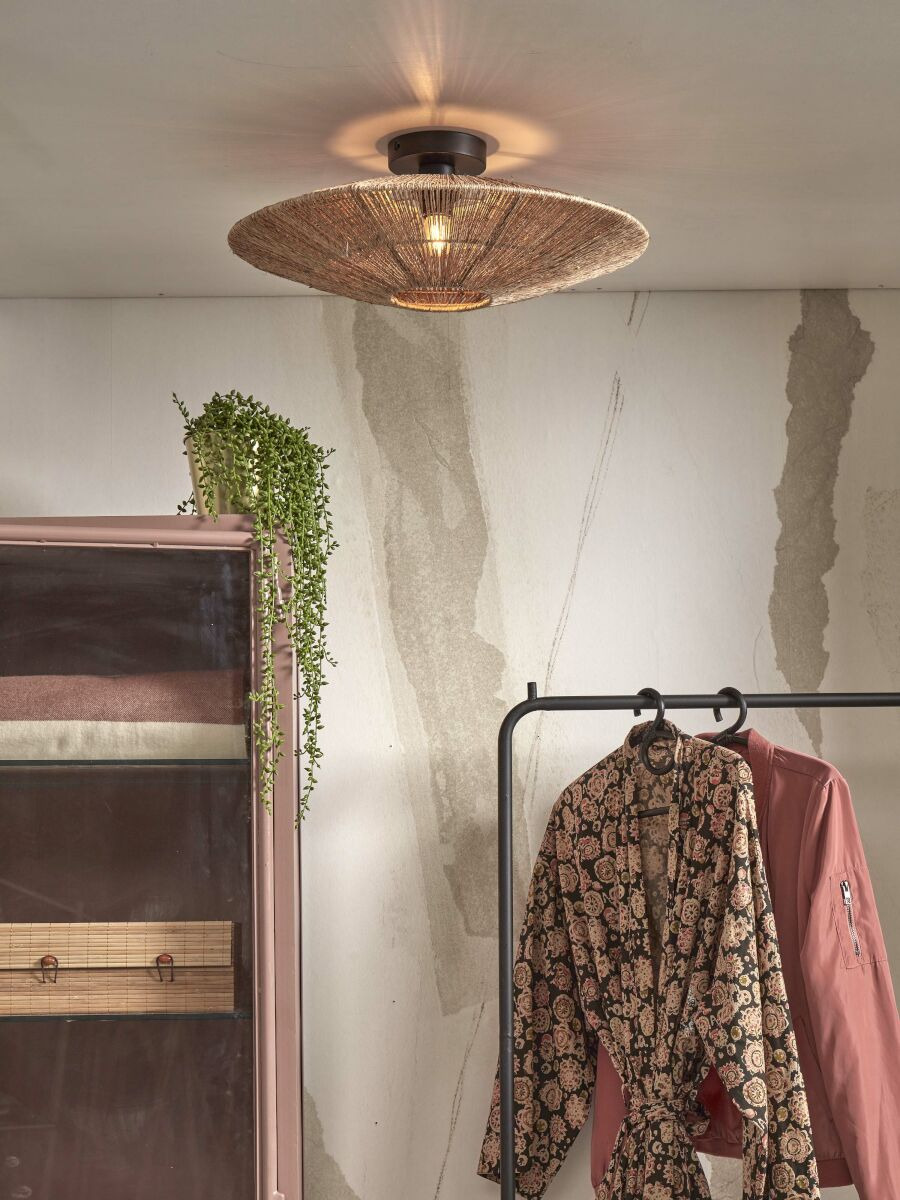 Plafonnier Iguazu Disc en jute au design naturel par Good & Mojo Plafonnier Iguazu Disc en jute au design naturel par Good & Mojo