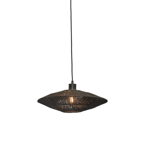 Suspension Iguazu Disc en jute au design naturel par Good & Mojo