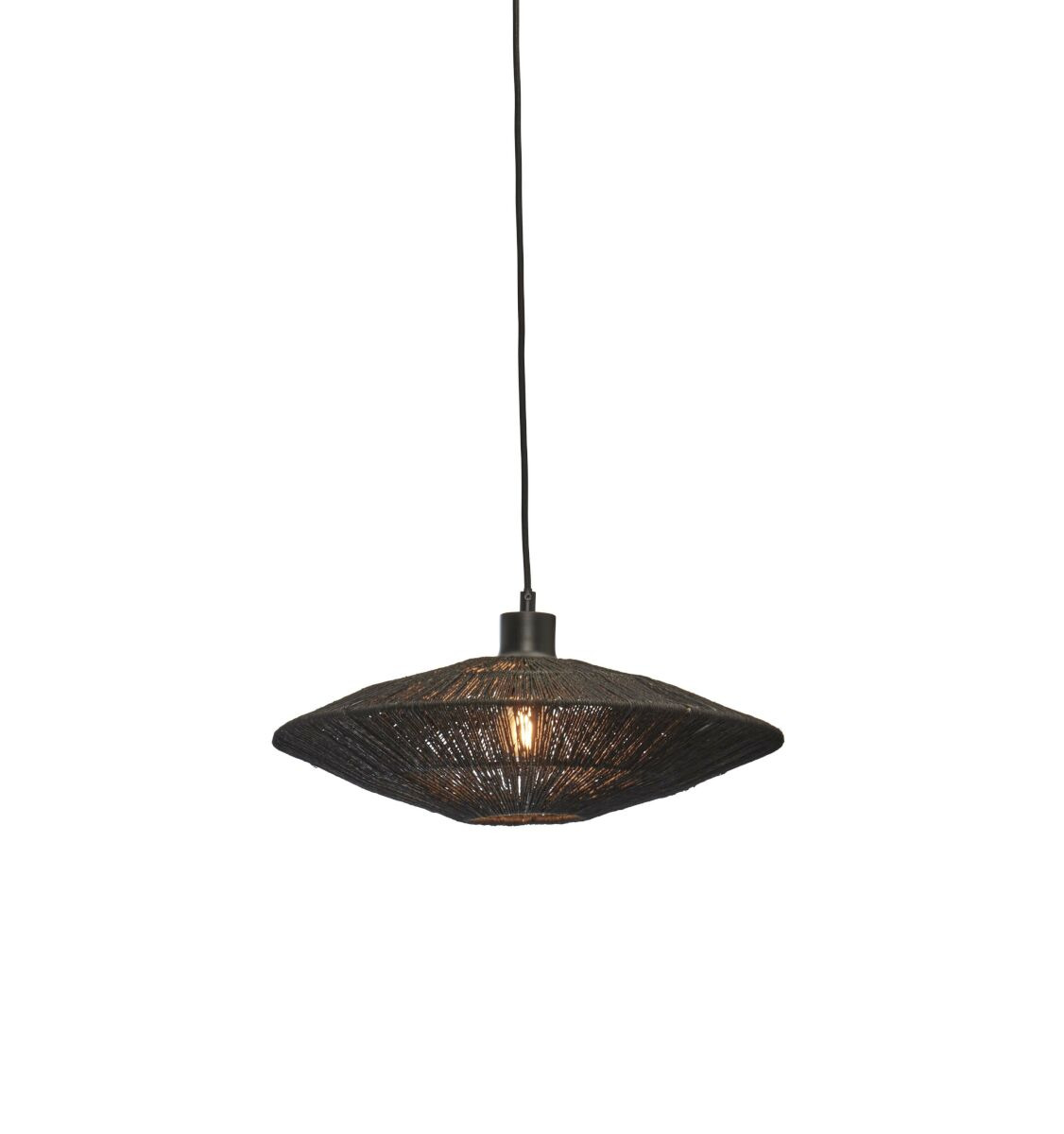 Suspension Iguazu Disc en jute au design naturel par Good & Mojo