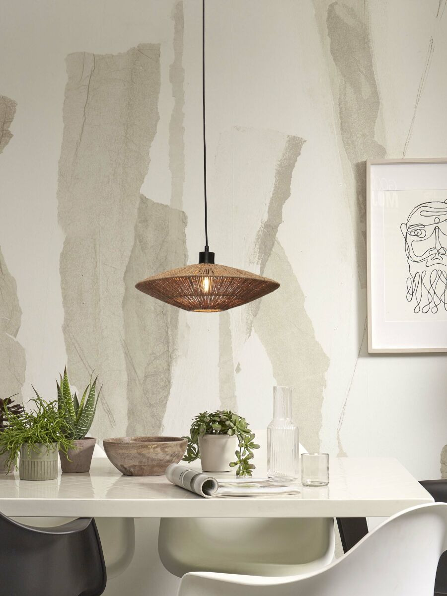 Suspension Iguazu Disc en jute au design naturel par Good & Mojo Suspension Iguazu Disc en jute au design naturel par Good & Mojo