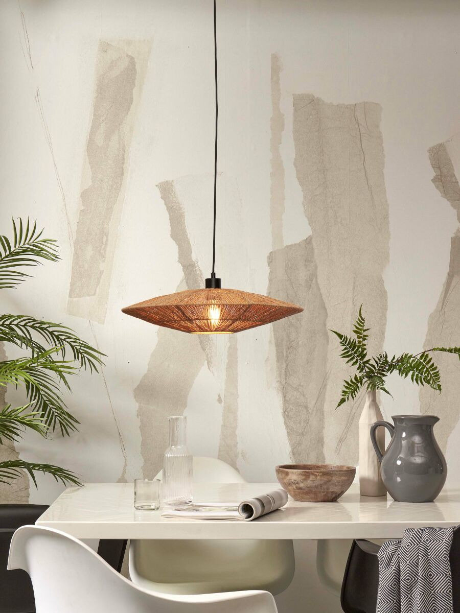 Suspension Iguazu Disc en jute au design naturel par Good & Mojo Suspension Iguazu Disc en jute au design naturel par Good & Mojo