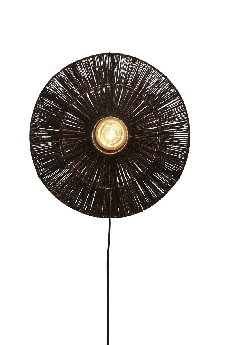 Applique Iguazu Disc en jute au design naturel par Good & Mojo