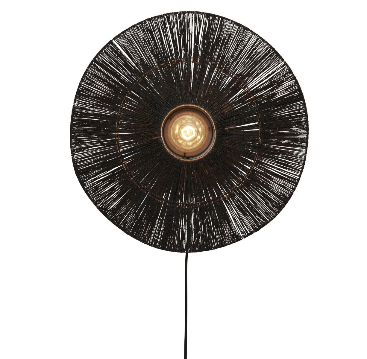 Applique Iguazu Disc en jute au design naturel par Good & Mojo