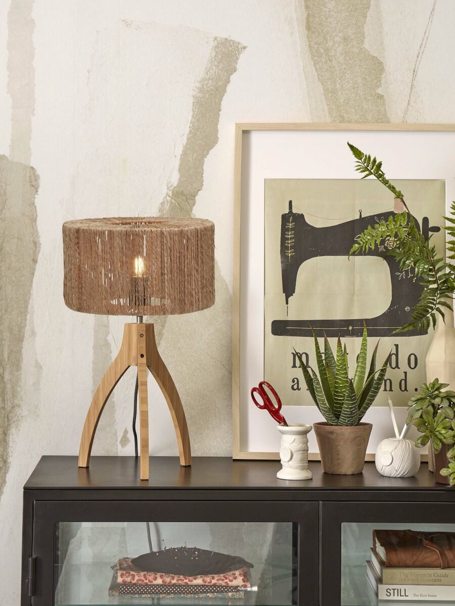 Lampe à poser Iguazu AP en jute au design naturel par Good & Mojo Lampe à poser Iguazu AP en jute au design naturel par Good & Mojo
