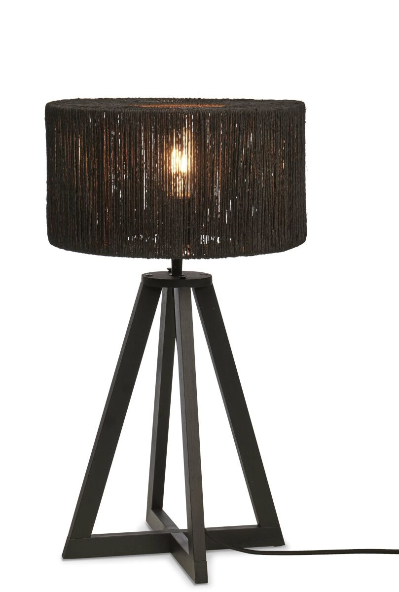 Lampe à poser Iguazu ER en jute au design naturel par Good & Mojo